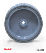 Mantall 16x5 İz Bırakmayan Gri Kauçuk Makaslı Platform Tekerlekleri Tekerleği