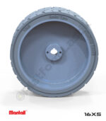 Mantall 16x5 İz Bırakmayan Gri Kauçuk Makaslı Platform Tekerlekleri Tekerleği