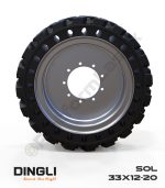 Dingli 33x12-20 Siyah Kauçuk Makaslı Platform Tekerlekleri Tekerleği Sol