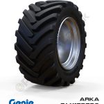 Genie 26x12D380 Siyah PU Köpük Jel Dolgu Makaslı Platform Tekerlekleri Tekerleği Arka