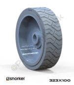 Snorkel 323x100 İz Bırakmayan Gri Kauçuk Makaslı Platform Tekerlekleri Tekerleği