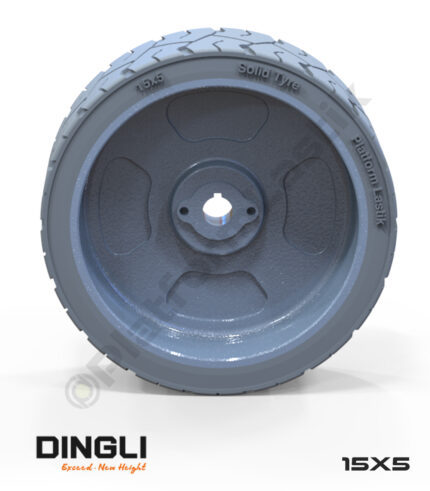 Dingli 15x5 İz Bırakmayan Gri Kauçuk Makaslı Platform Tekerlekleri Tekerleği