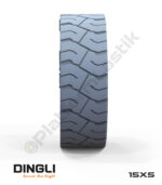 Dingli 15x5 İz Bırakmayan Gri Kauçuk Makaslı Platform Tekerlekleri Tekerleği