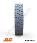 Jlg 323x100 İz Bırakmayan Gri Kauçuk Makaslı Platform Tekerlekleri Tekerleği