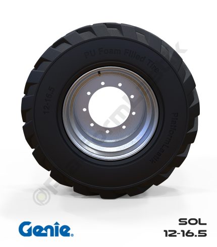 Genie 12-16.5 Siyah PU Köpük Jel Dolgu Teleskopik Platform Tekerleği Sol